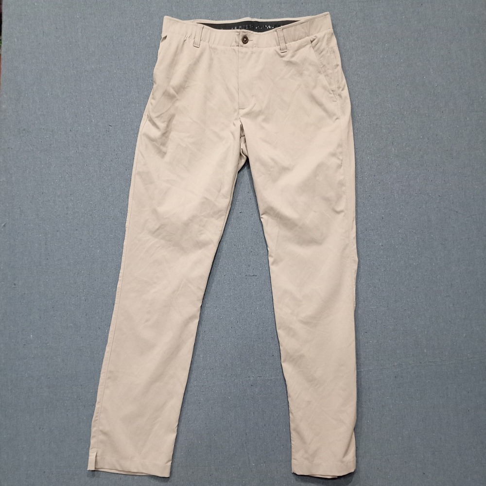 Under Armour Showdown Golf Pants Mens 34x34 Tan Khaki Tapered Leg 1309545 - Picture 2 of 7